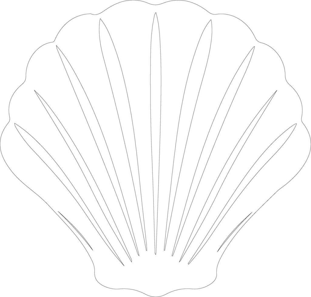 bivalve  outline silhouette vector