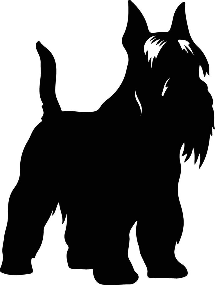 Giant Schnauzer    black silhouette vector
