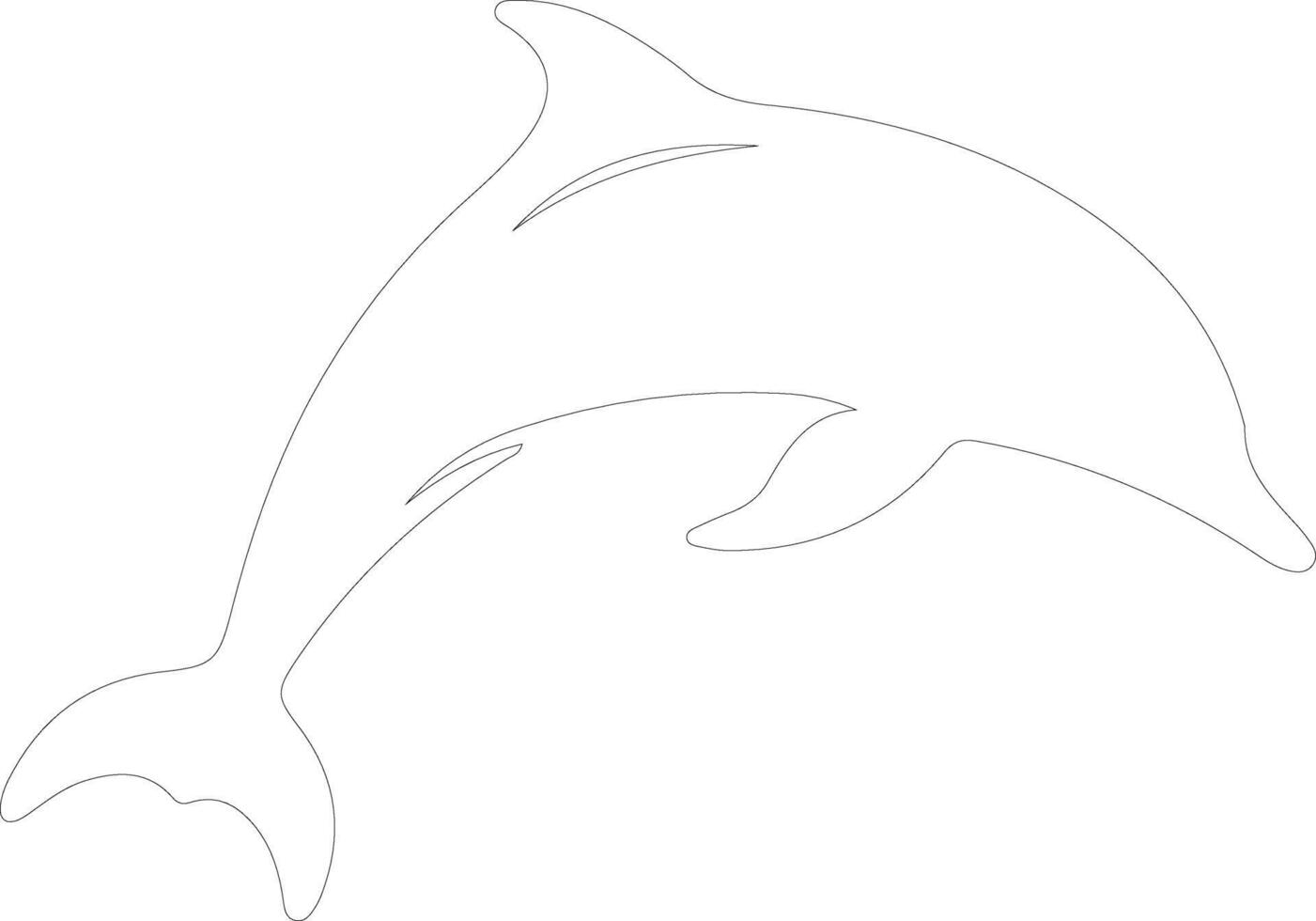 dolphin    outline silhouette vector
