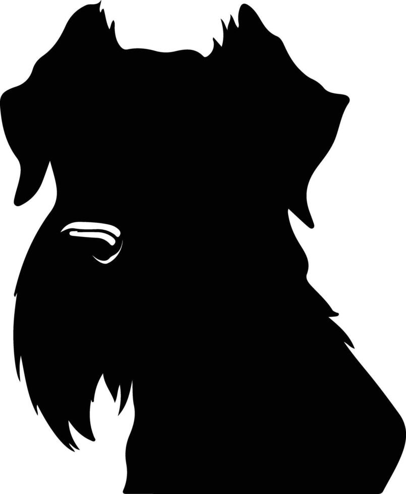 Giant Schnauzer  silhouette portrait vector