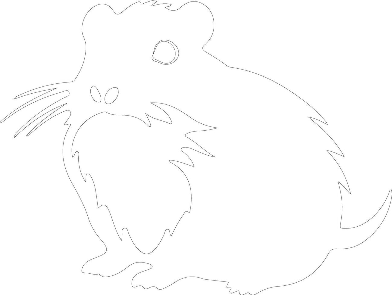 hamster  outline silhouette vector