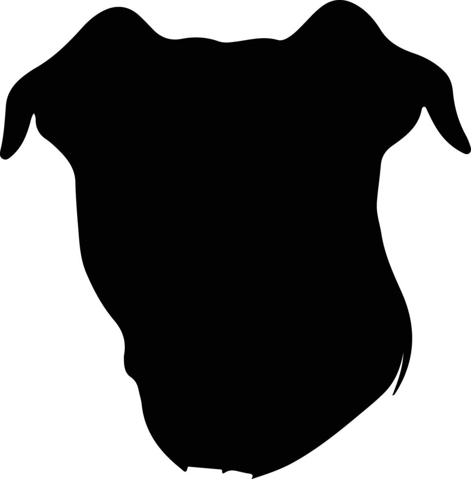 American Staffordshire Terrier  silhouette portrait vector
