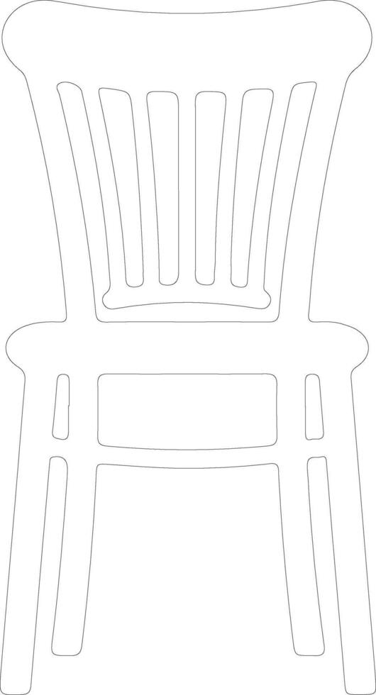 Chair  outline silhouette vector