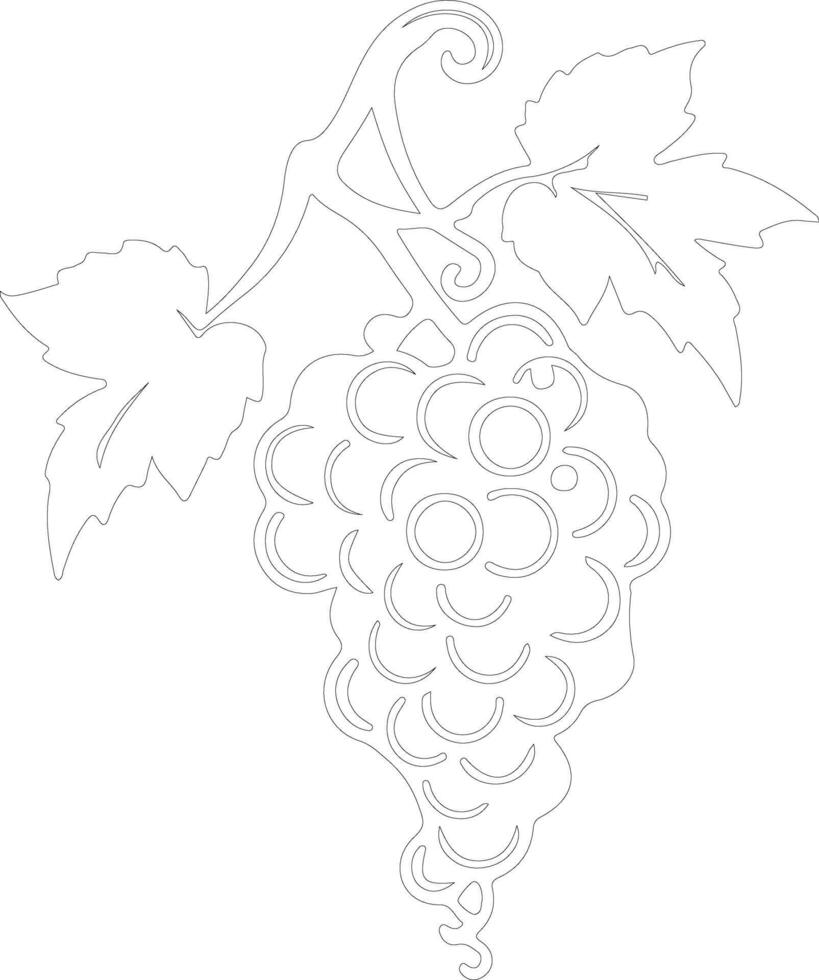 grape  outline silhouette vector