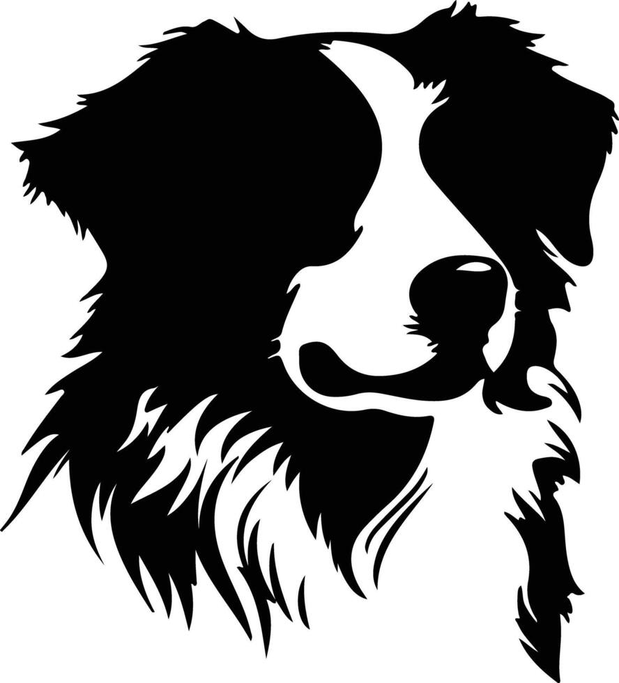 Australian Shepherd   black silhouette vector