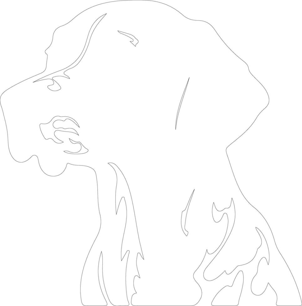 German Shorthaired Pointer  outline silhouette vector