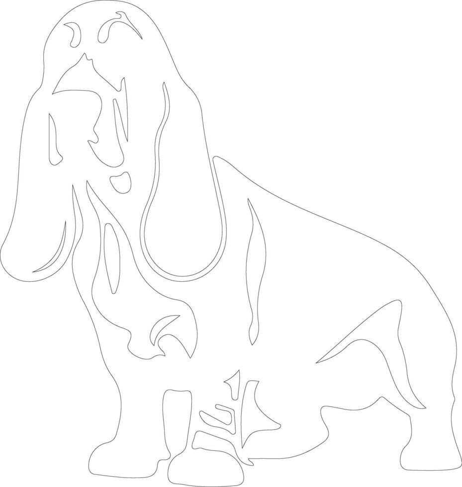 Basset Hound  outline silhouette vector