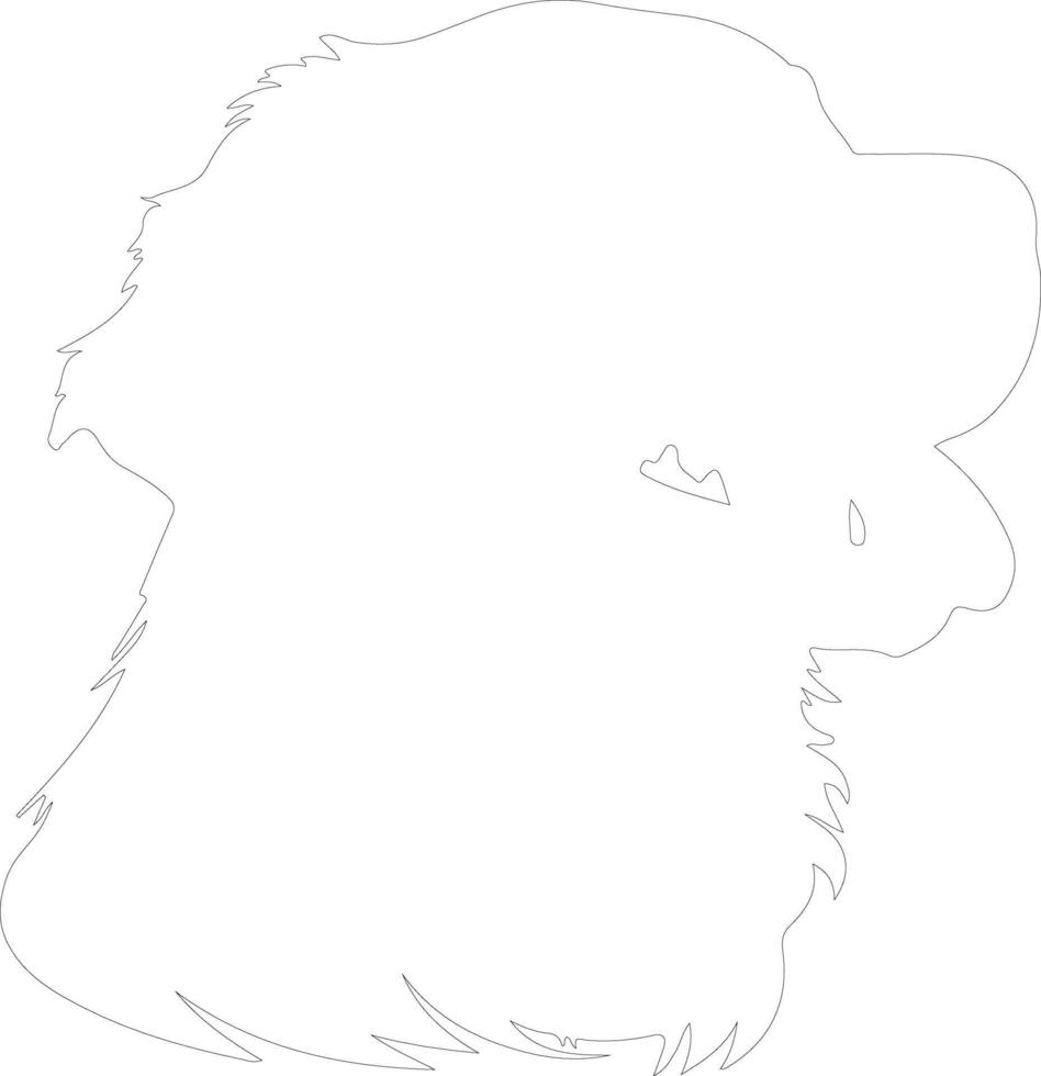 golden retriever    outline silhouette vector