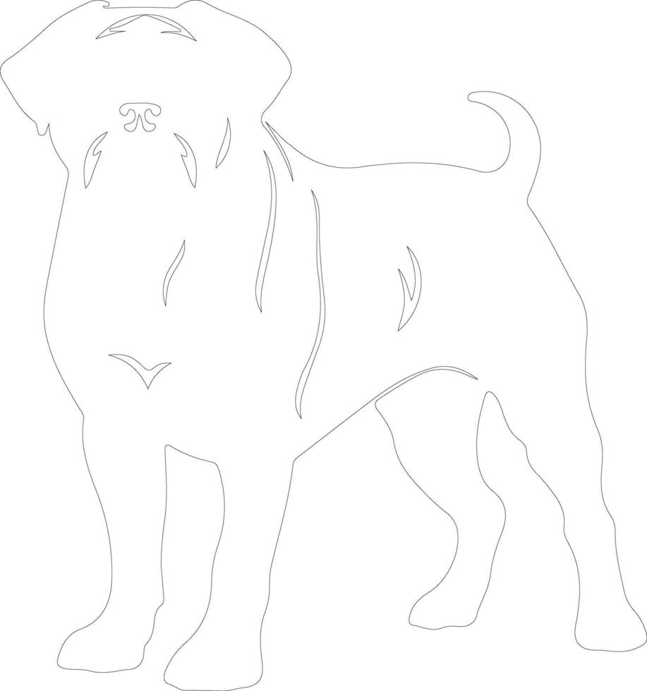 Bullmastiff  outline silhouette vector