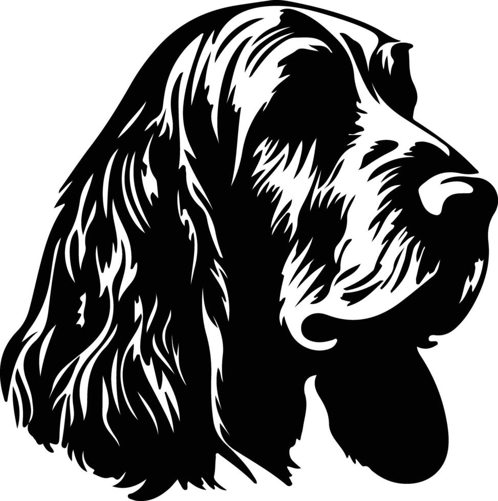 Spinone Italiano  silhouette portrait vector