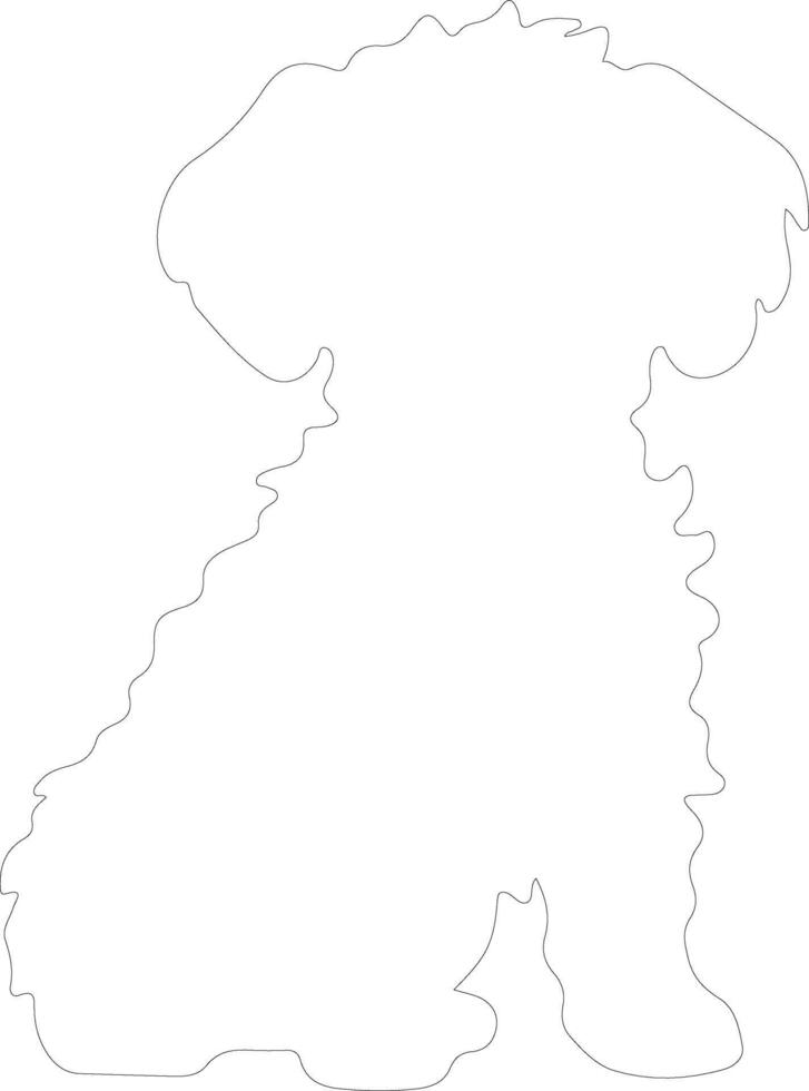 Bichon Frise  outline silhouette vector