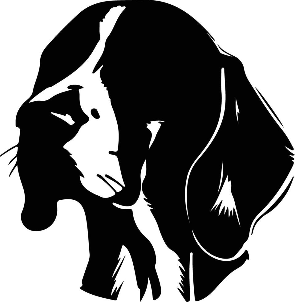 americano Foxhound silueta retrato vector