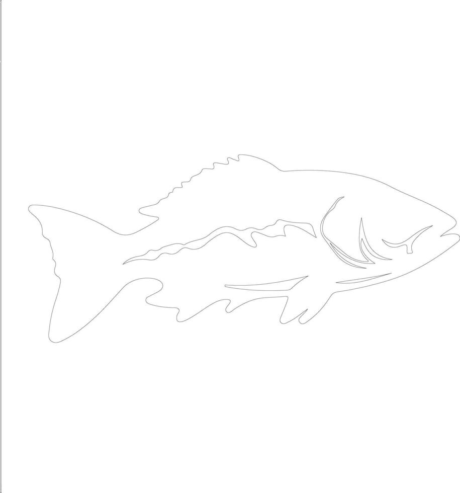 cod outline silhouette vector