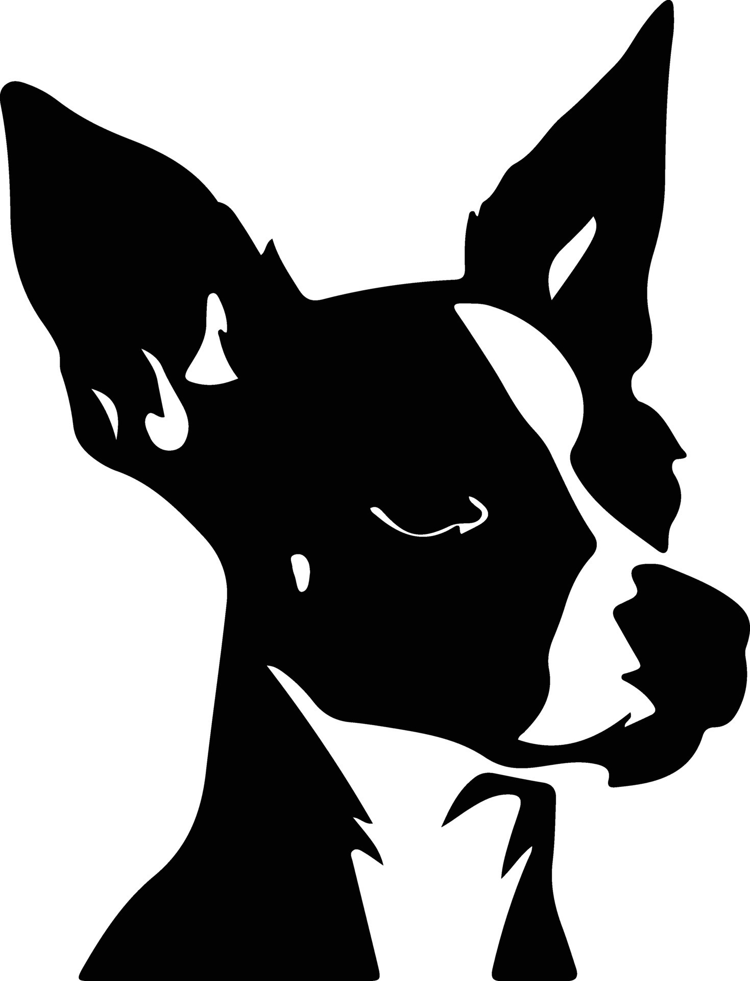 Toy Fox Terrier silhouette portrait 38489707 Vector Art at Vecteezy