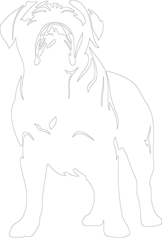 Neapolitan Mastiff  outline silhouette vector