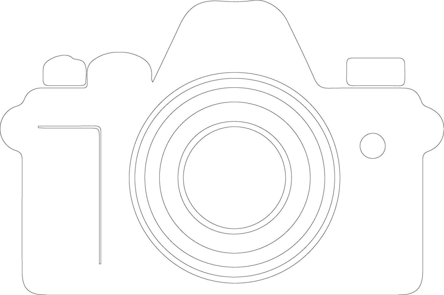 Camera icon outline silhouette vector