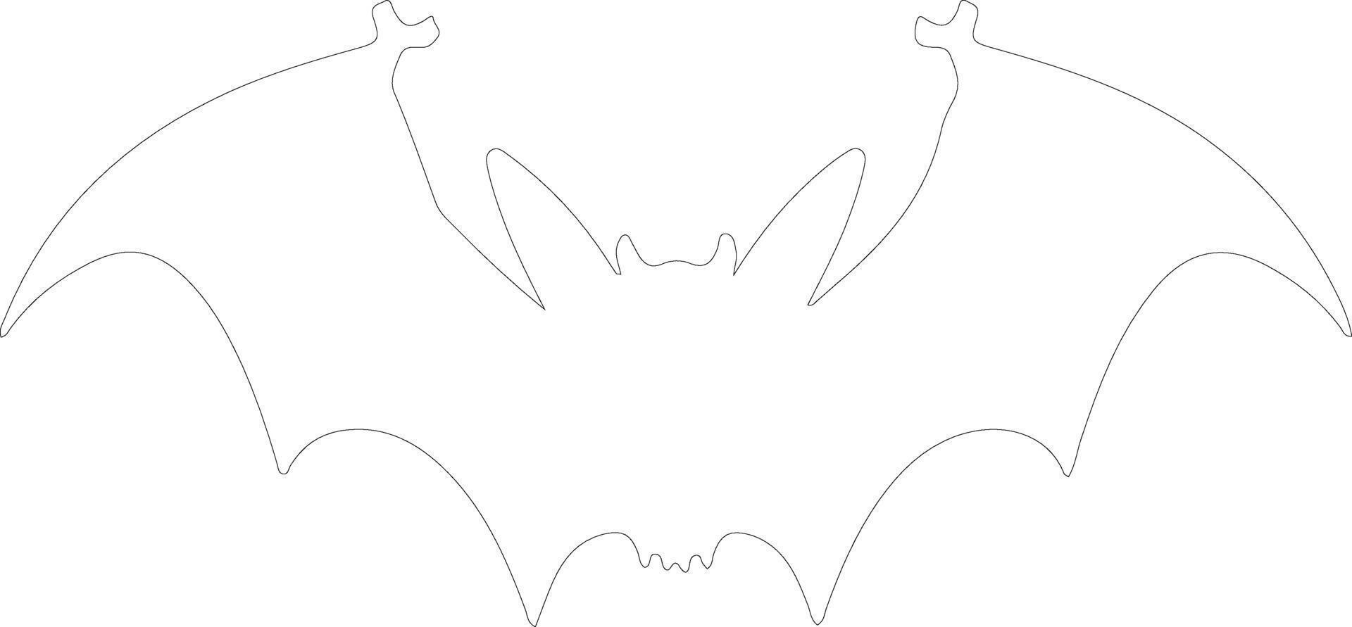 vampire bat  outline silhouette vector