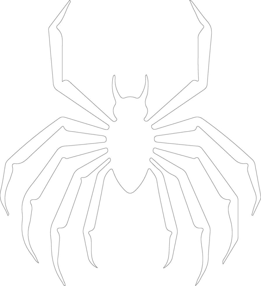 whip scorpion  outline silhouette vector
