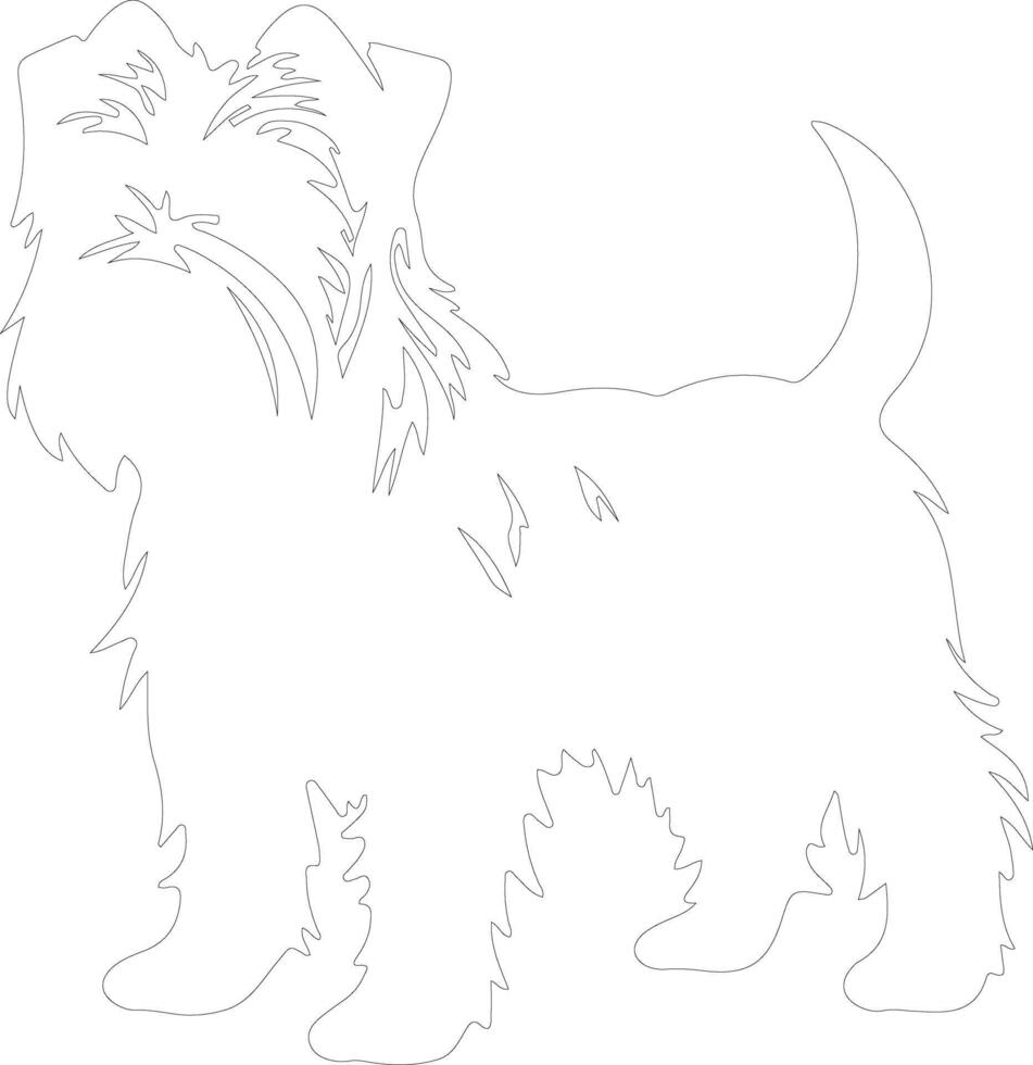 Glen of Imaal Terrier outline silhouette vector
