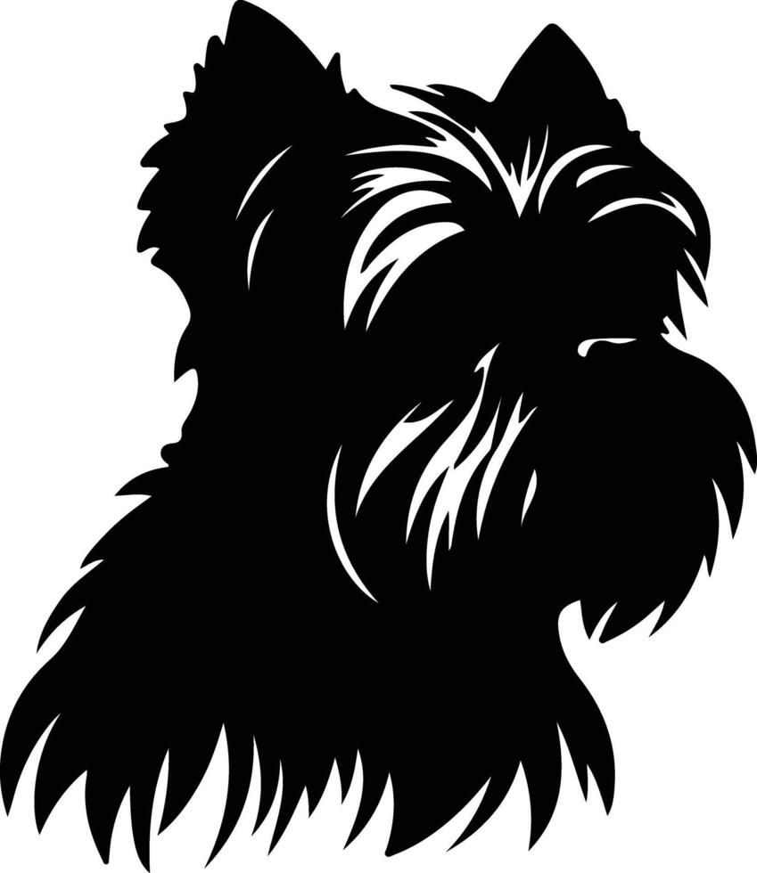 affenpinscher negro silueta vector