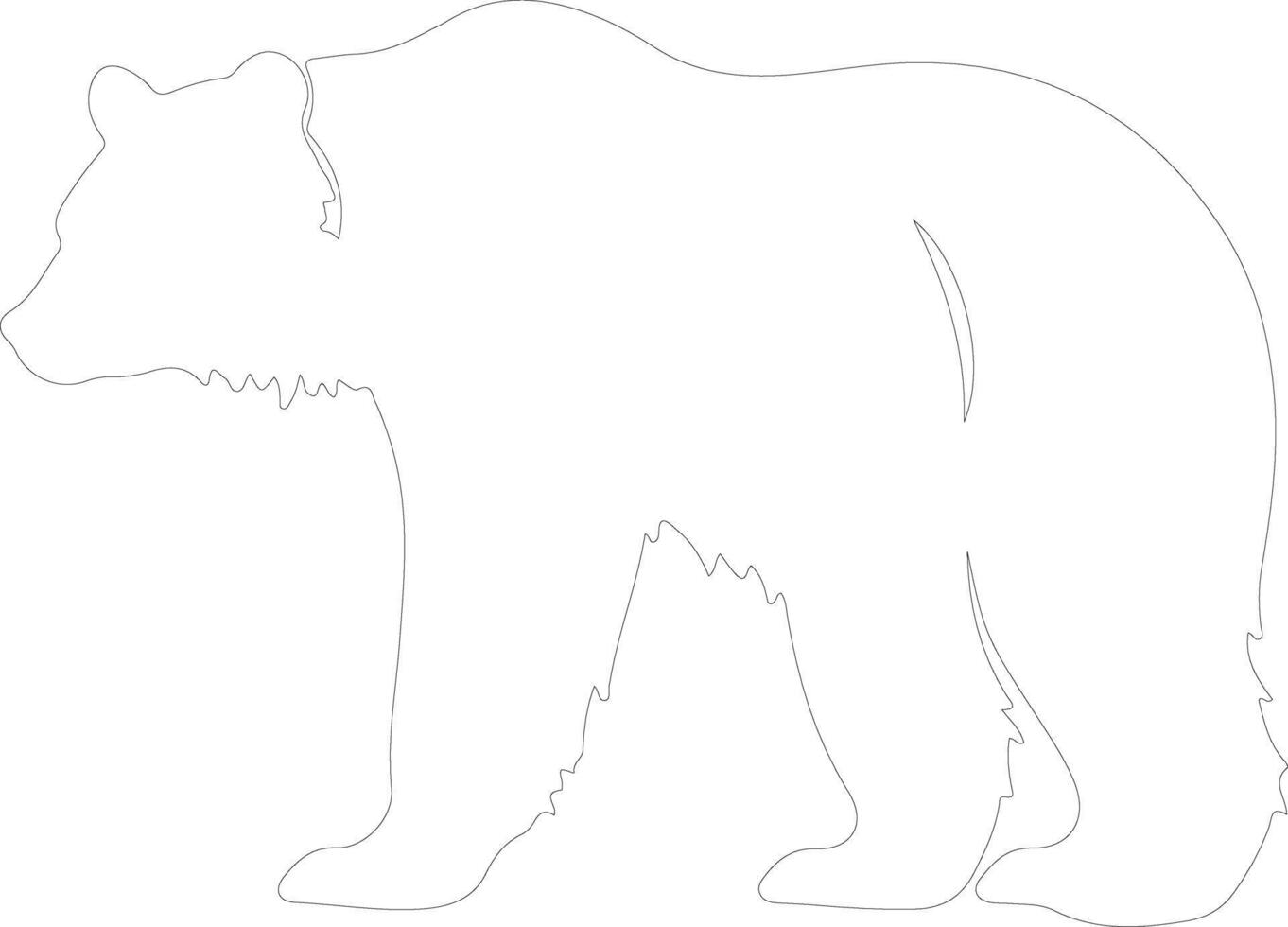 black bear  outline silhouette vector