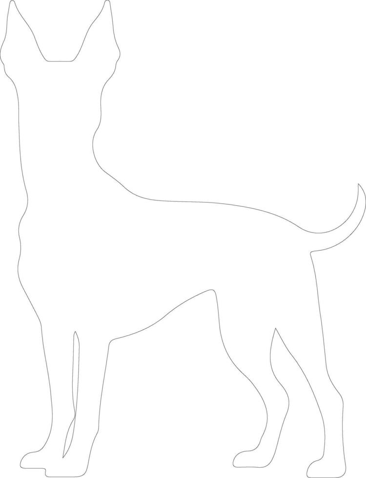 Manchester Terrier  outline silhouette vector