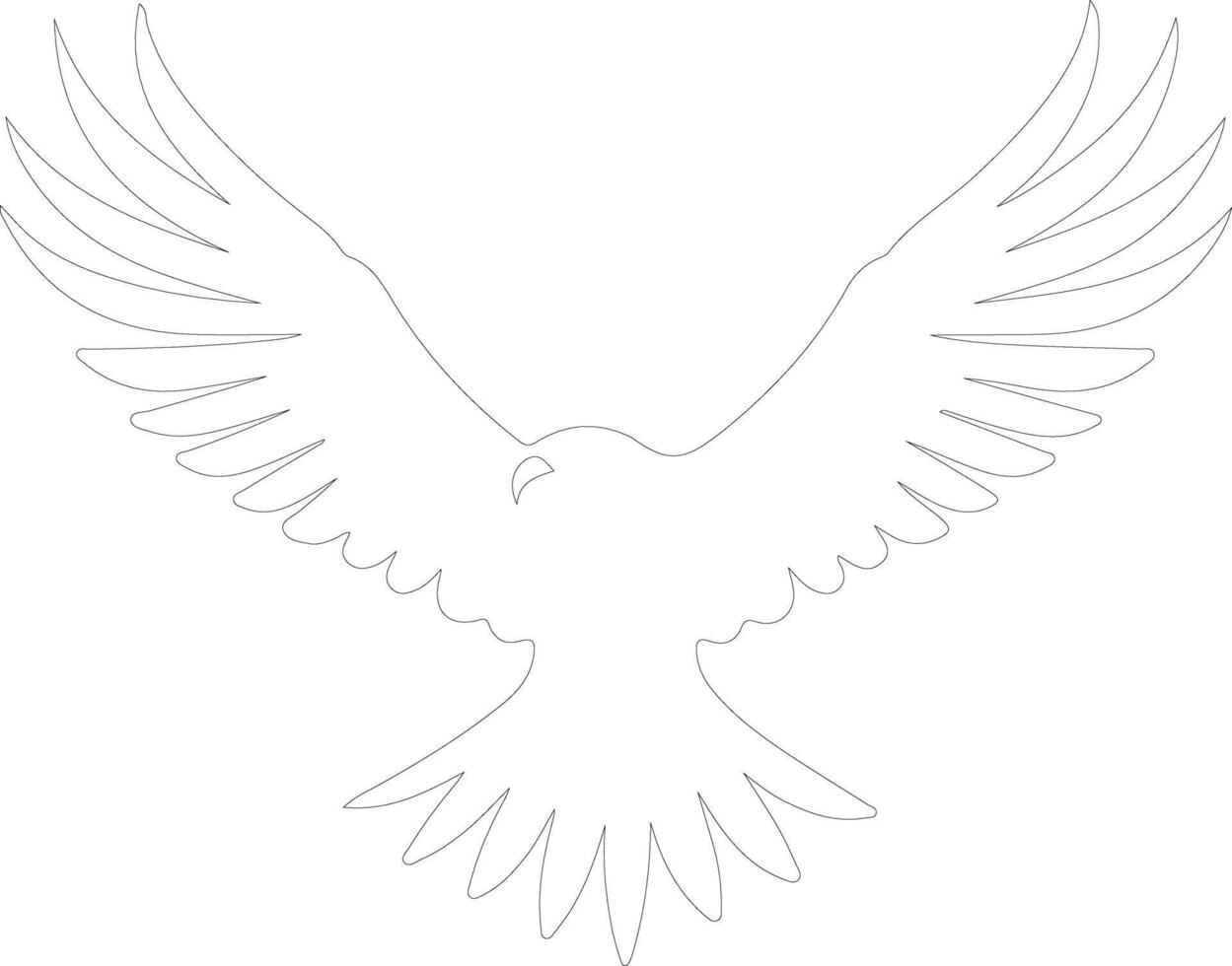 eagle   outline silhouette vector