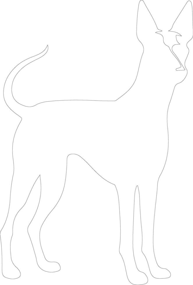 Pharaoh Hound outline silhouette vector