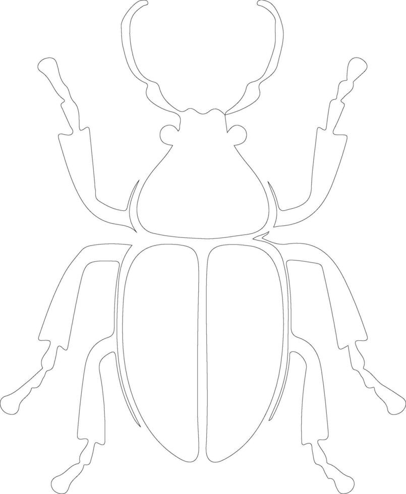 weevil  outline silhouette vector