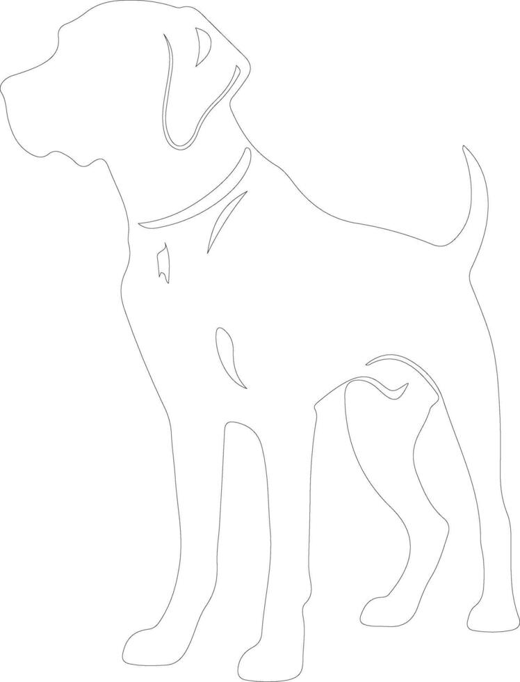 hound  outline silhouette vector