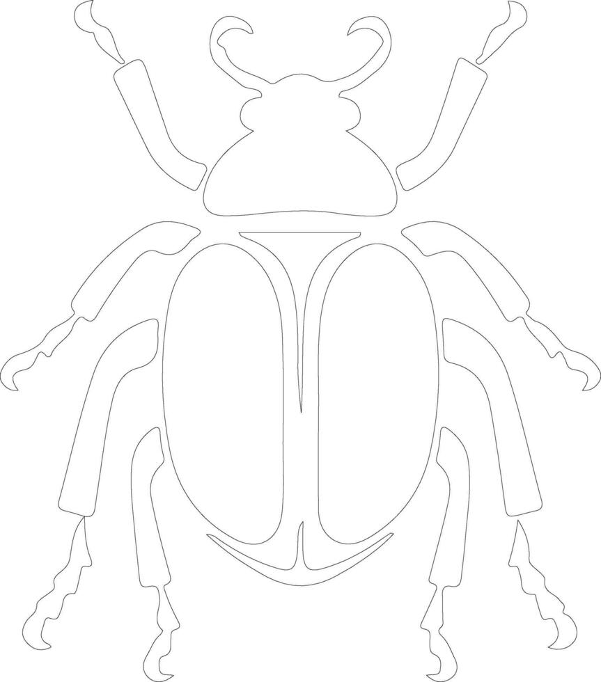 beetle  outline silhouette vector