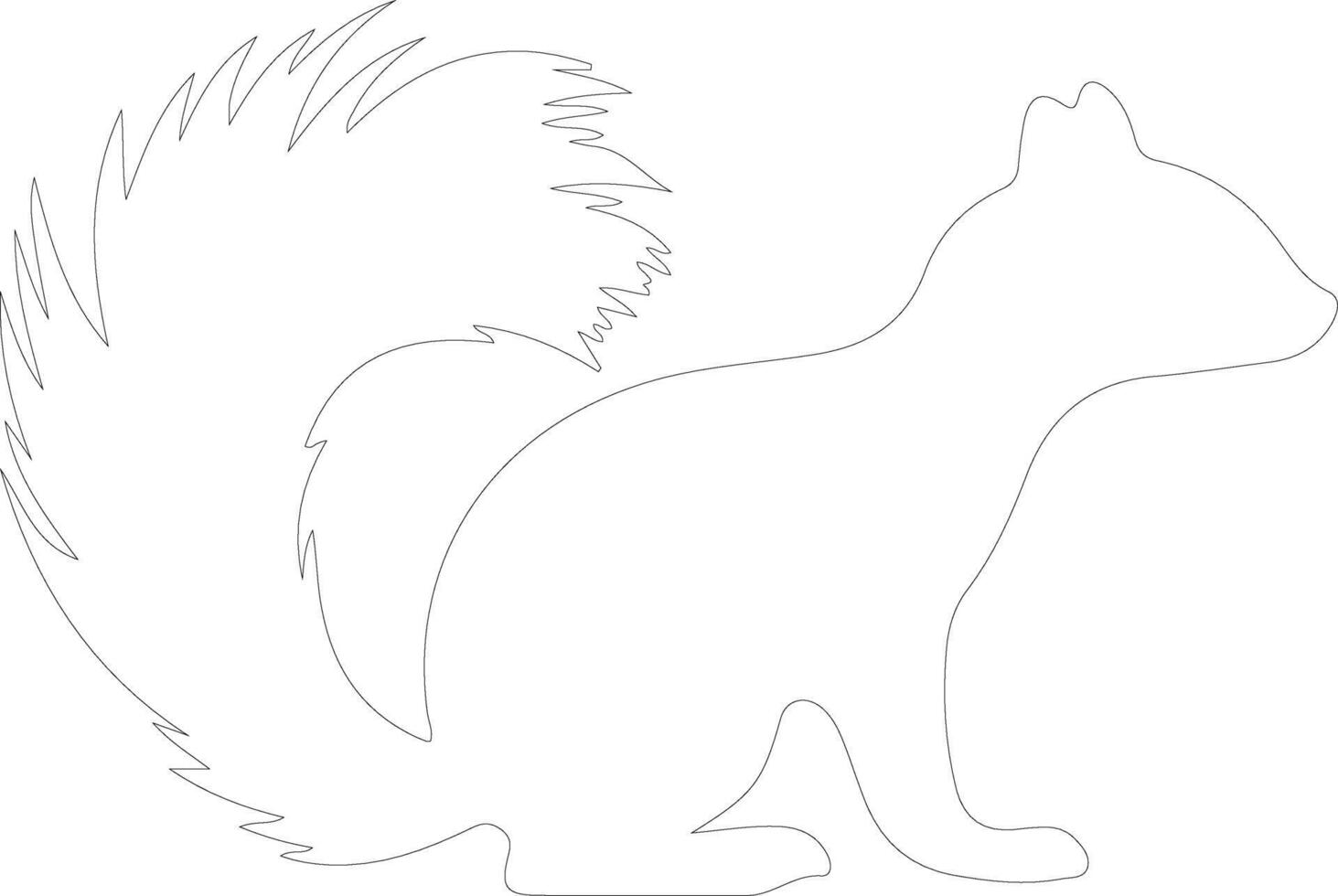 skunk    outline silhouette vector