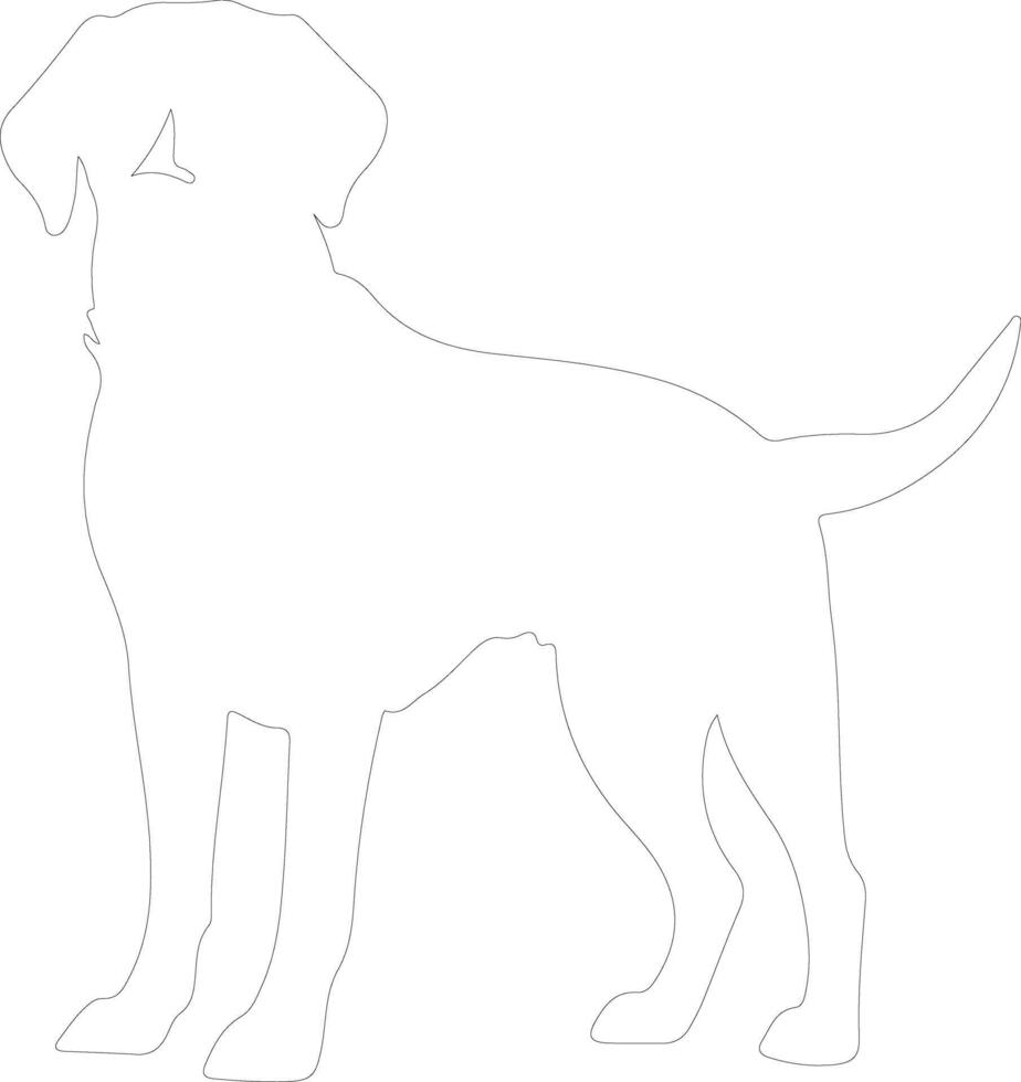 Labrador retriever  outline silhouette vector