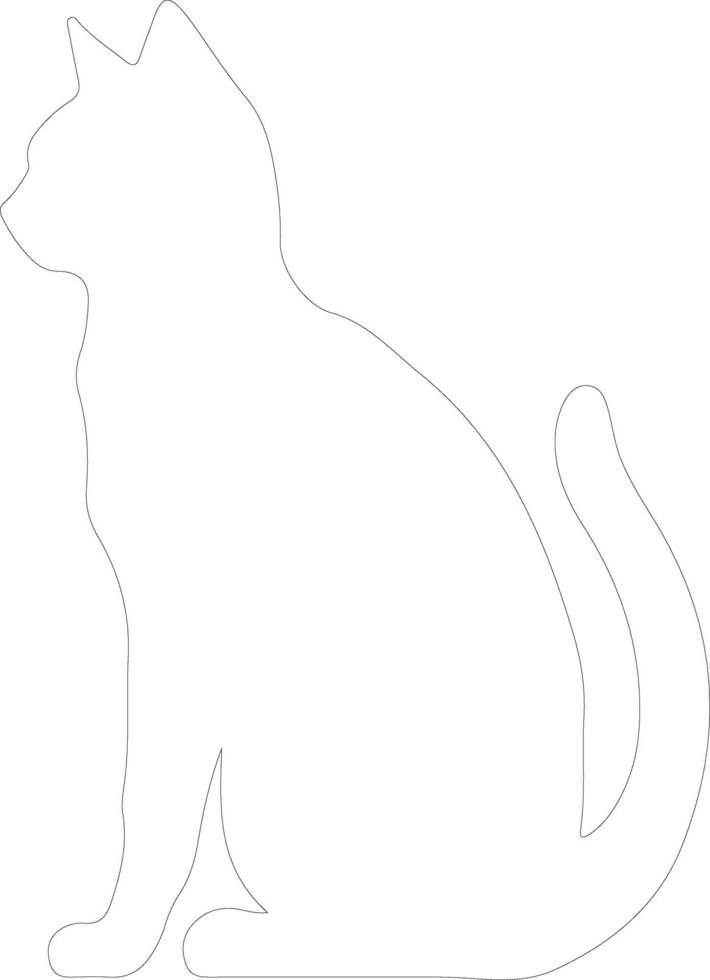Minskin Cat  outline silhouette vector