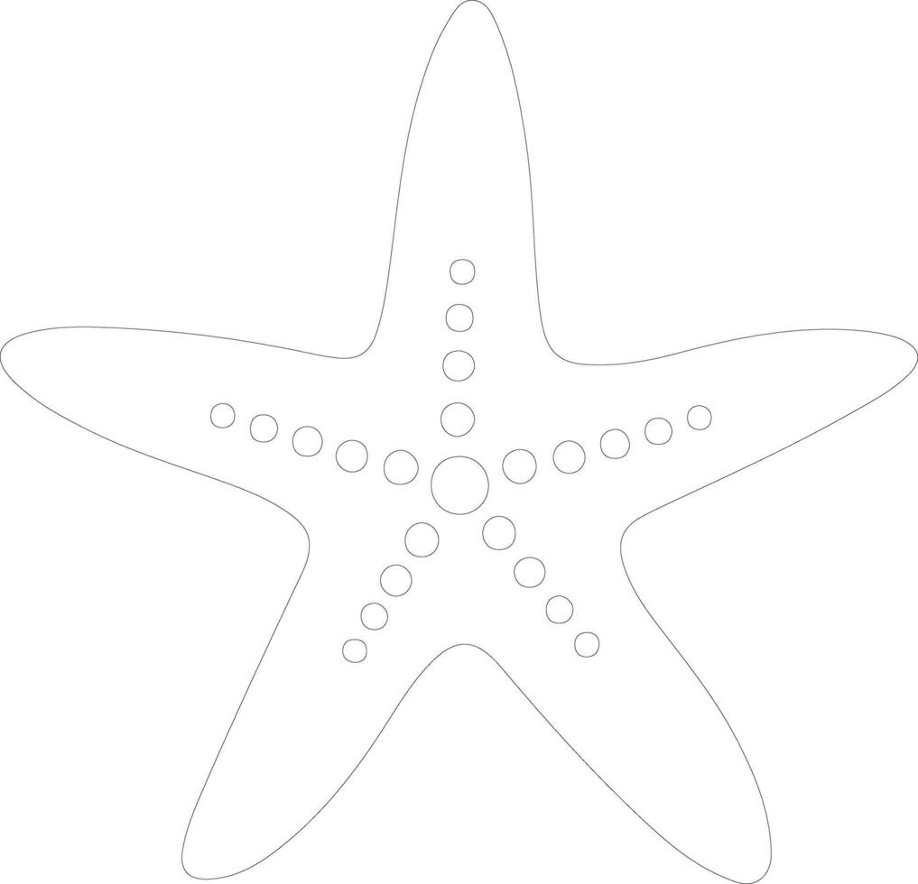 starfish    outline silhouette vector