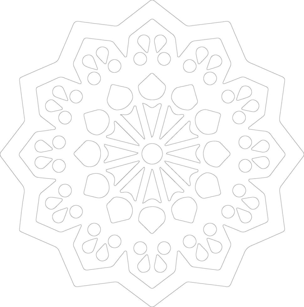 Octagon  outline silhouette vector