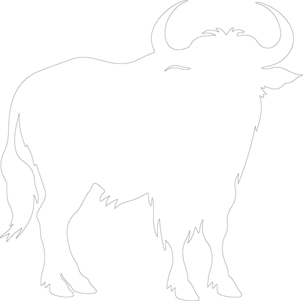 gnu   outline silhouette vector