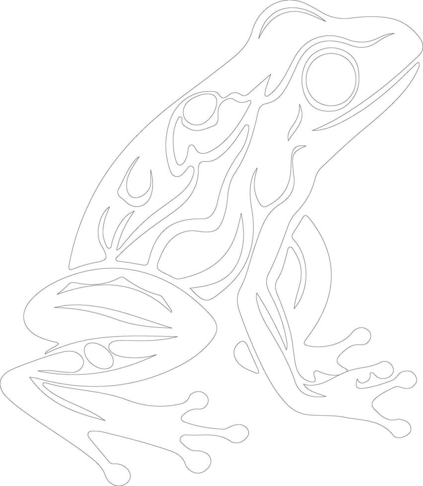 treefrog   outline silhouette vector