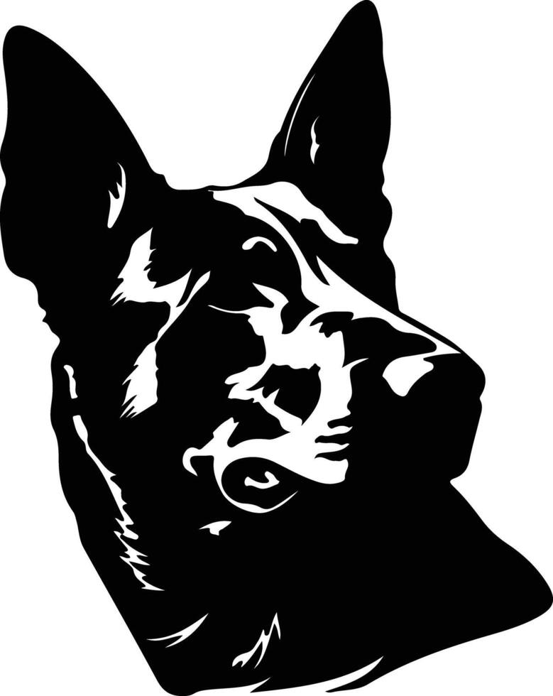 Beauceron  silhouette portrait vector