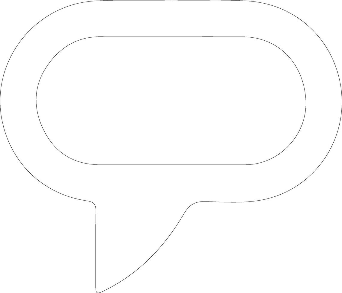 Comment icon outline silhouette vector