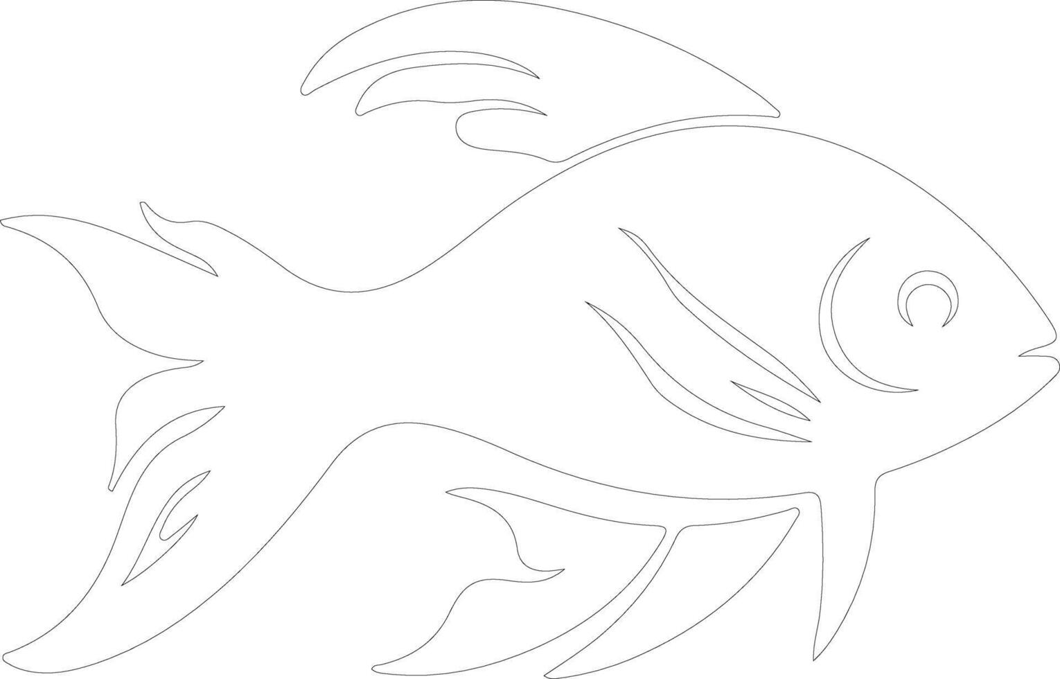 bonyfish outline silhouette vector