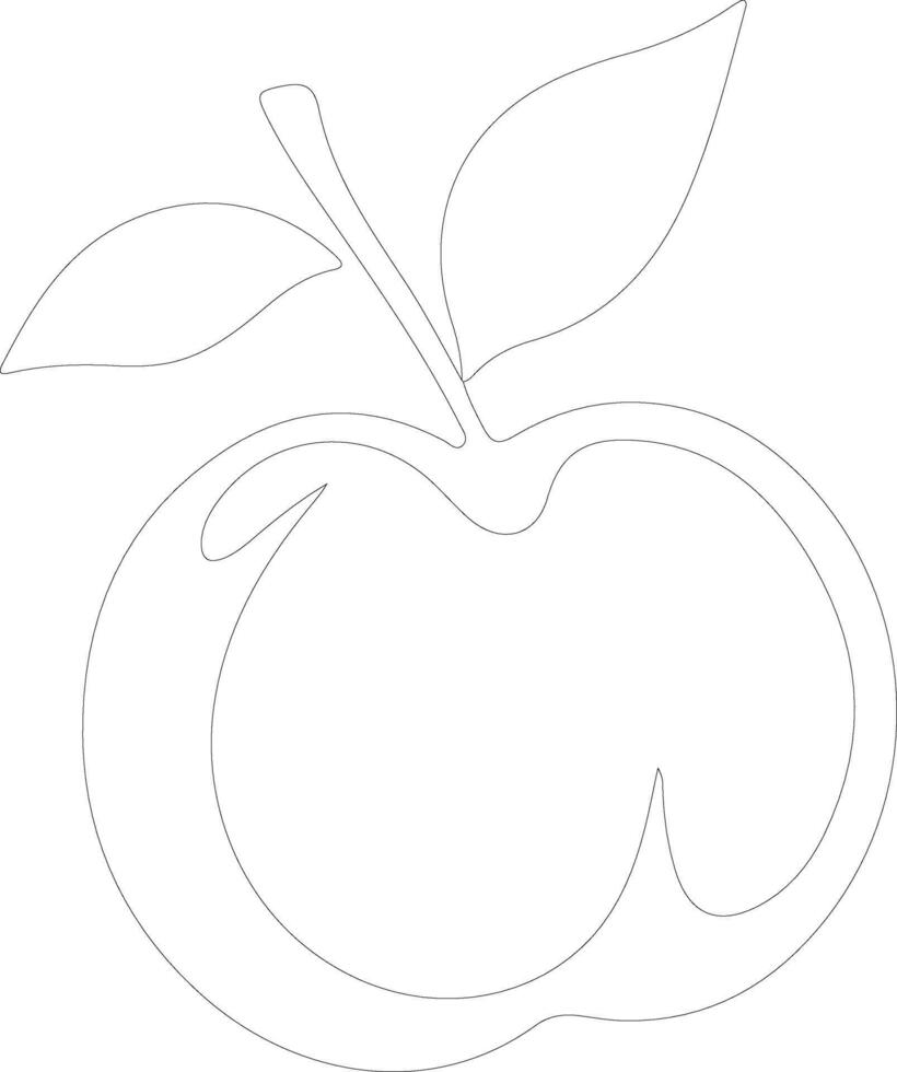 pluot  outline silhouette vector