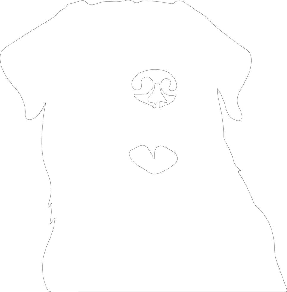 Rottweiler  outline silhouette vector