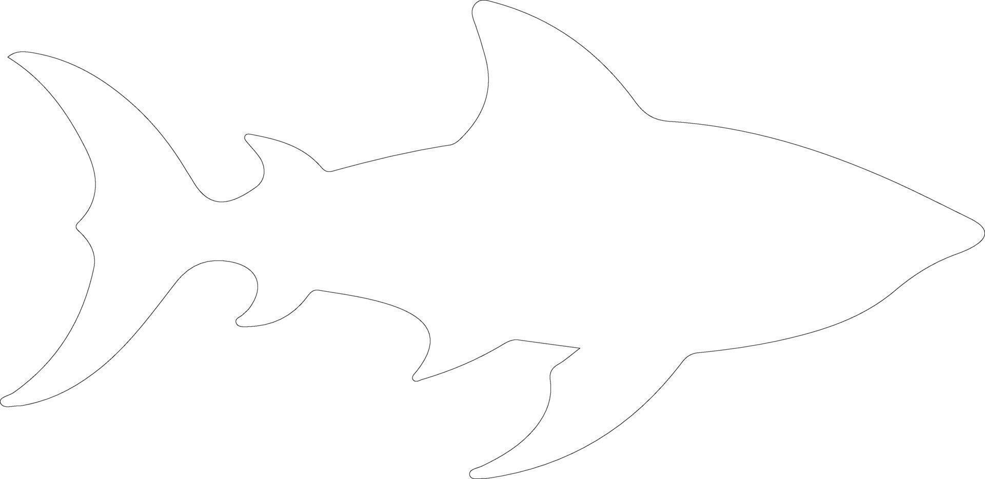 dogfish    outline silhouette vector