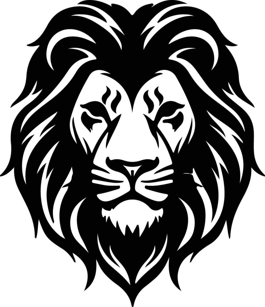 Lion  silhouette portrait vector