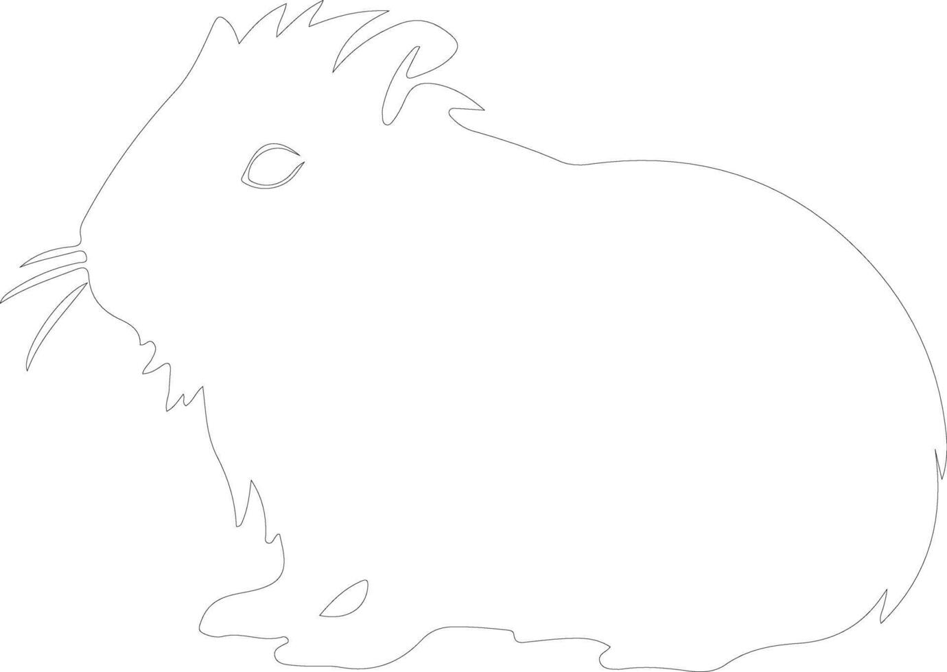 cavy outline silhouette vector