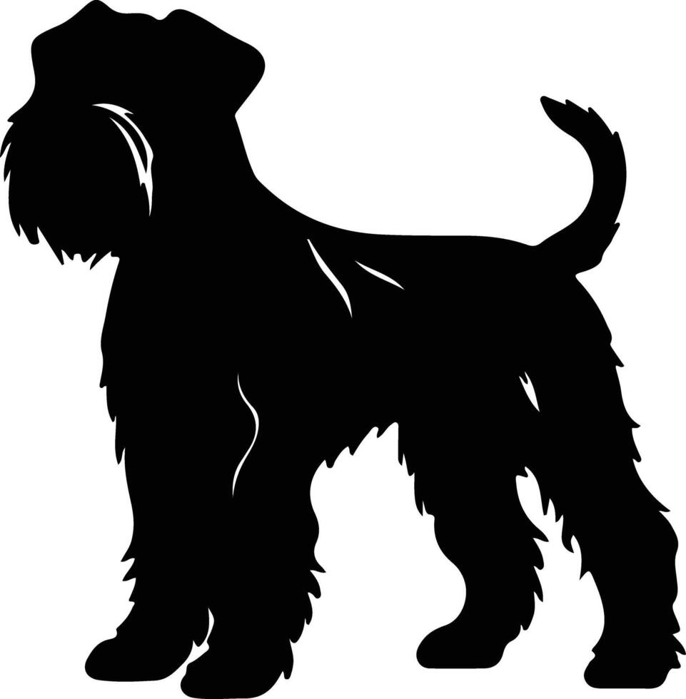 Soft Coated Wheaten Terrier    black silhouette vector