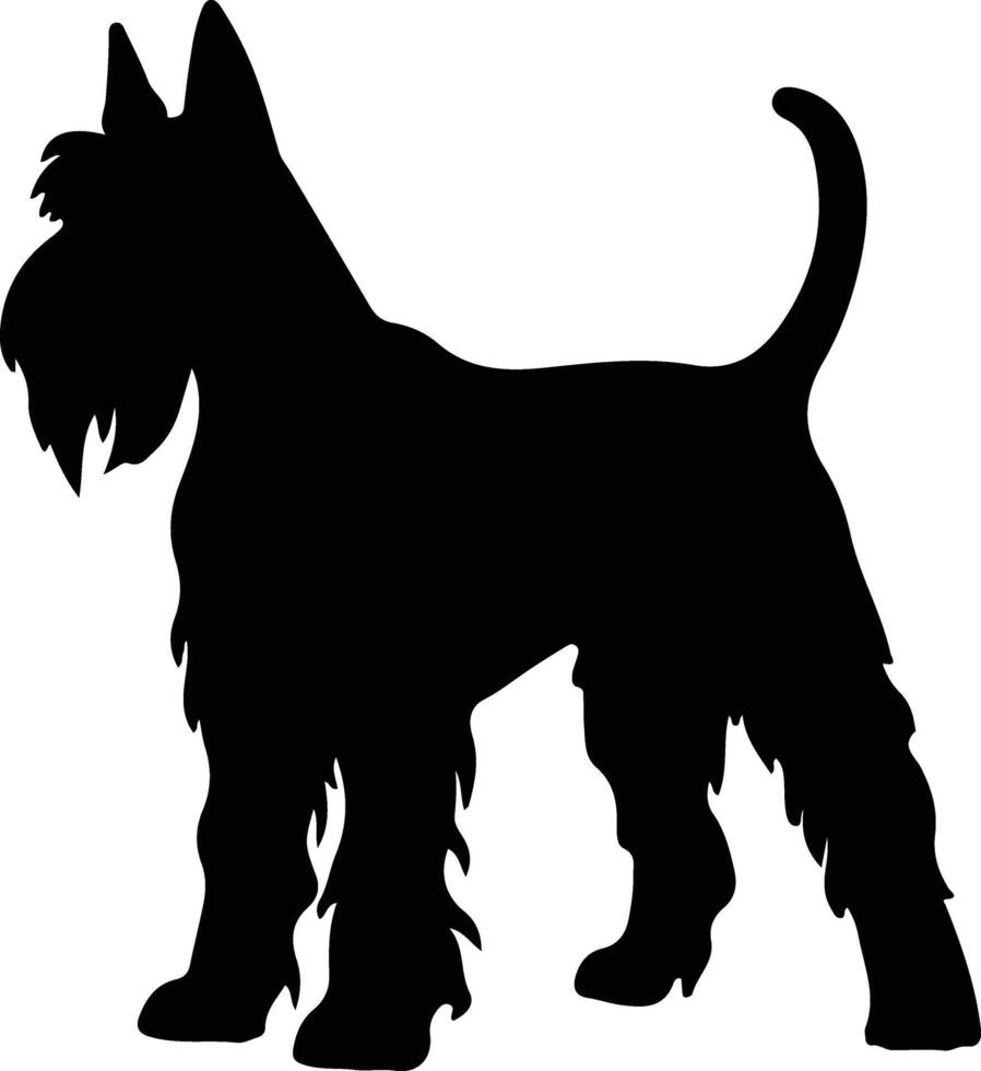 Giant Schnauzer   black silhouette vector