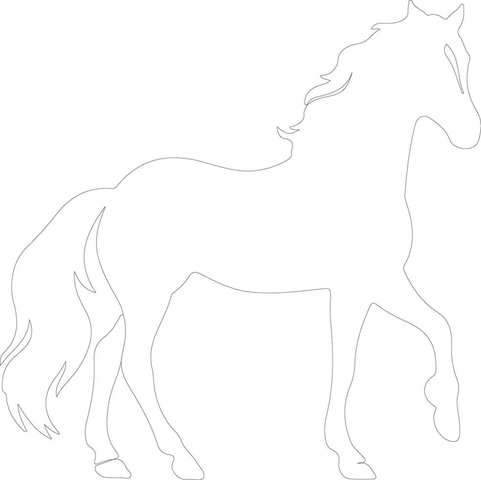 horse  outline silhouette vector