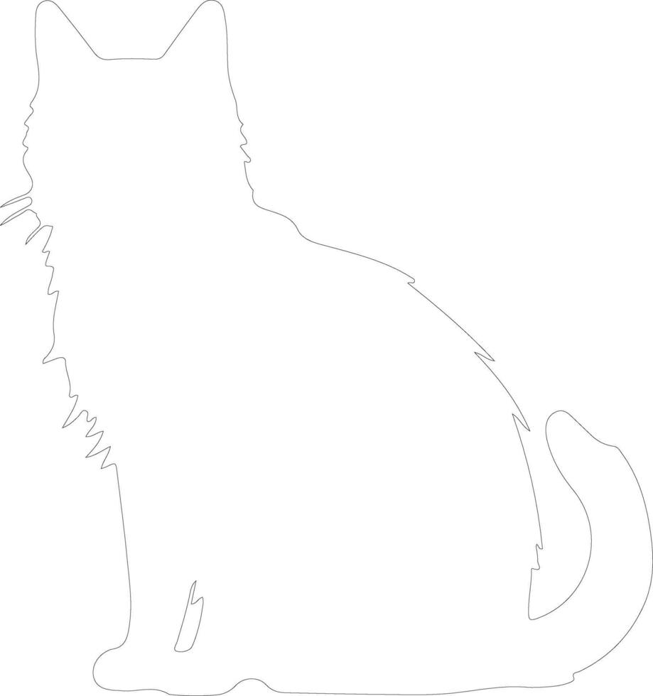 Suphalak Cat outline silhouette vector